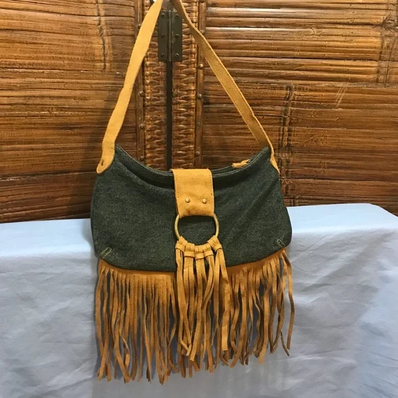 Steve Madden Denim & Leather Purse - Picture 2 of 11